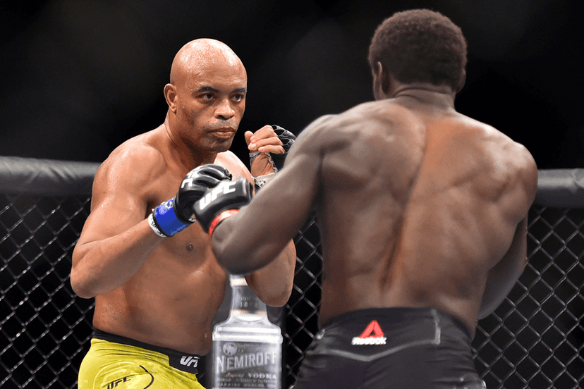 Anderson Silva lutou com Jared Cannonier no UFC 237, não exibido pela Globo (Foto: Reprodução)
