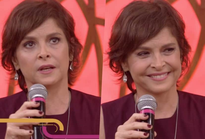 Drica Moraes fez um relato emocionante durante o encontro na Globo Drica Moraes fez um relato emocionante durante o encontro na Globo