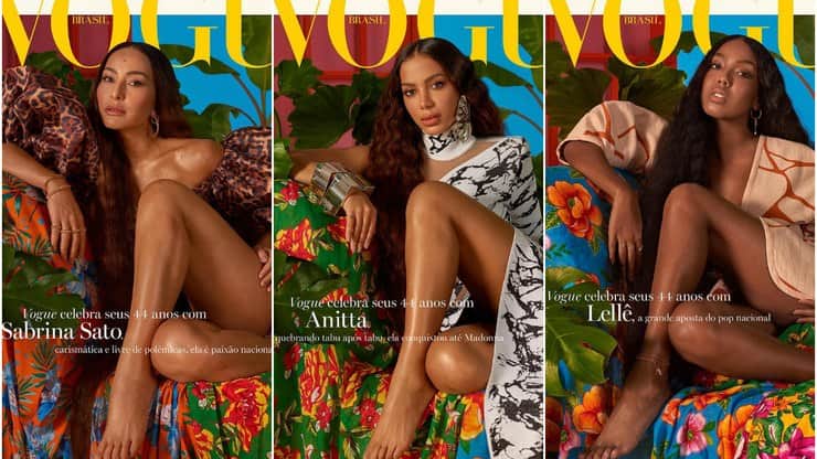 Sabrina Sato, Lelê e Anitta na capa da revista (Foto: Reprodução) Sabrina Sato, Lelê e Anitta na capa da revista (Foto: Reprodução)