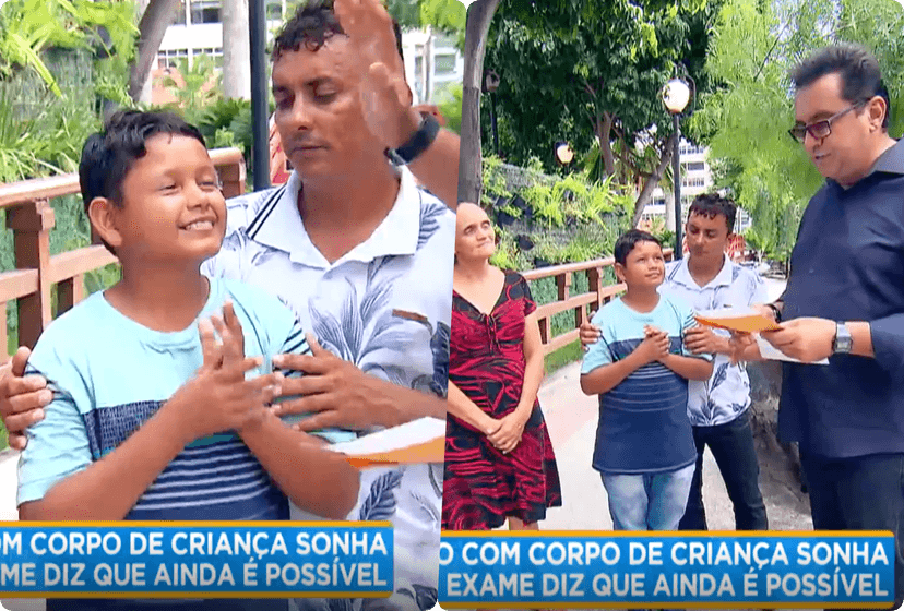 Geraldo Luis emocionou o Brasil com história de rapaz preso em um corpo de criança Geraldo Luis emocionou o Brasil com história de rapaz preso em um corpo de criança