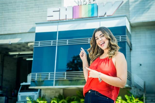 Vivian Amorim no Vídeo Show (Foto: Globo/Raquel Cunha) Vivian Amorim no Vídeo Show (Foto: Globo/Raquel Cunha)