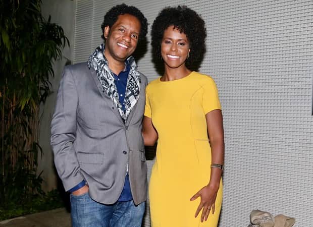 Maju Coutinho e o marido no aniversário de uma famosa atriz (Foto: Manuela Scarpa ) Maju Coutinho e o marido no aniversário de uma famosa atriz (Foto: Manuela Scarpa )