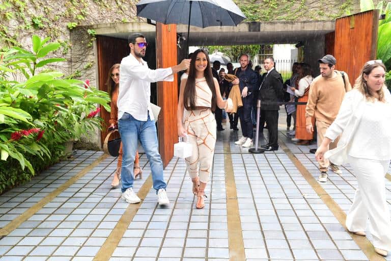 A apresentadora do Record, Sabrina Sato no desfile de uma loja de departamentos nessa quinta-feira (16) A apresentadora do Record, Sabrina Sato no desfile de uma loja de departamentos nessa quinta-feira (16)