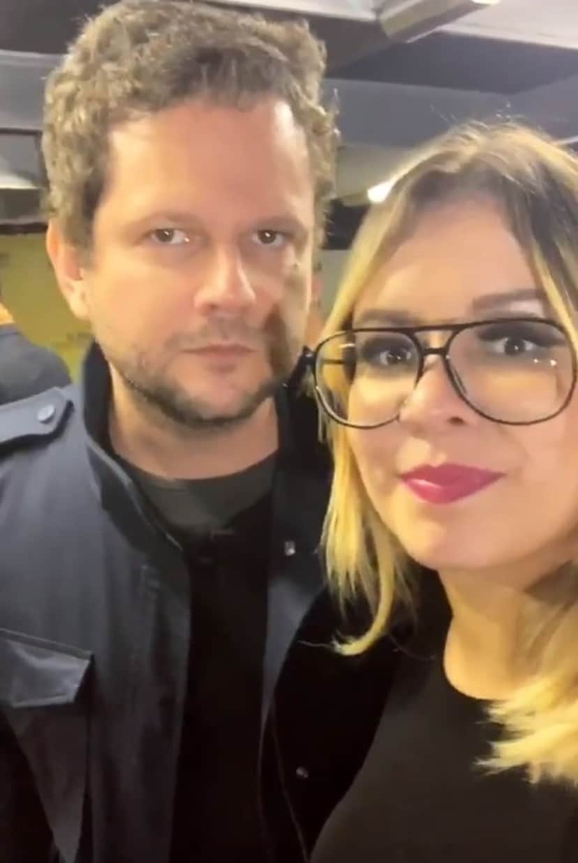 Selton Mello encontrou Marília Mendonça nos bastidores — Foto: Reprodução/Instagram Selton Mello encontrou Marília Mendonça nos bastidores — Foto: Reprodução/Instagram