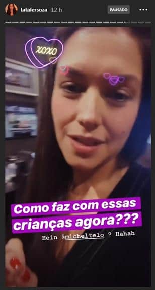 A atriz Thais Fersoza registra os filhos com Michel Teló se divertindo ao som de Sandy e Junior (Foto: Reprodução/Instagram) A atriz Thais Fersoza registra os filhos com Michel Teló se divertindo ao som de Sandy e Junior (Foto: Reprodução/Instagram)