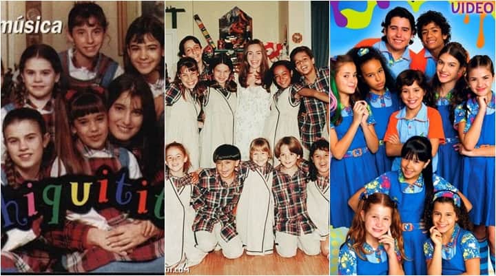 Elenco da versão original de Chiquititas, em 1995, e das versões brasileiras, em 1997 e 2013. (Foto: Montagem/Reprodução) Elenco da versão original de Chiquititas, em 1995, e das versões brasileiras, em 1997 e 2013. (Foto: Montagem/Reprodução)
