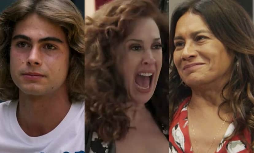 João, Lidiane e Janaína na novela Verão 90, da Globo (Foto: Reprodução) João, Lidiane e Janaína na novela Verão 90, da Globo (Foto: Reprodução)