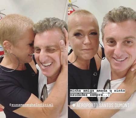 Luciano Huck e Xuxa Meneghel se encontram em aeroporto no Rio Foto: Instagram Luciano Huck e Xuxa Meneghel se encontram em aeroporto no Rio Foto: Instagram