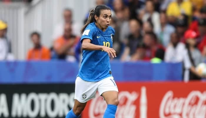 Marta, principal jogadora da Seleção brasileira feminina de futebol; jogo bombou audiência e livrou Globo da Record (Foto: Divulgação/CBF) Marta, principal jogadora da Seleção brasileira feminina de futebol; jogo bombou audiência e livrou Globo da Record (Foto: Divulgação/CBF)