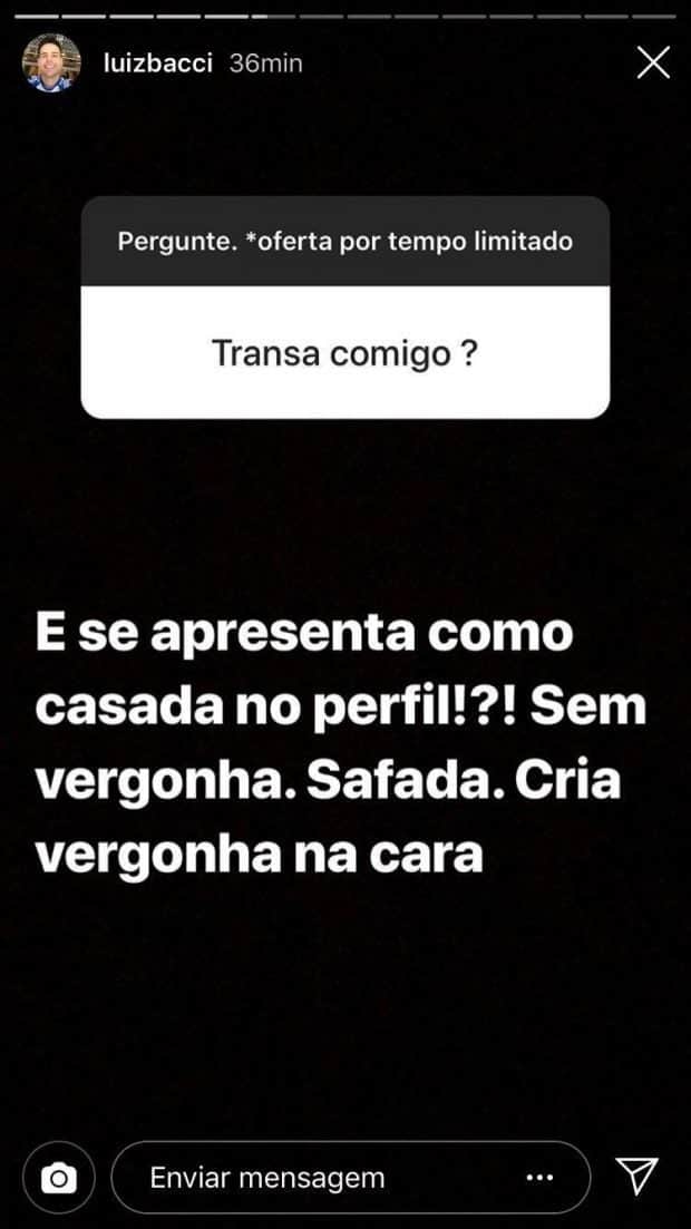 Stories Luis Bacci - Reprodução/Instagram Stories Luis Bacci - Reprodução/Instagram