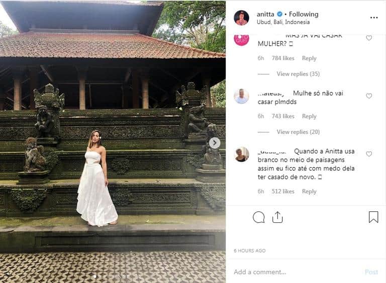 Anitta posa de branco e fãs especulam casamento com Pedro Scooby Foto: Reprodução Anitta posa de branco e fãs especulam casamento com Pedro Scooby Foto: Reprodução