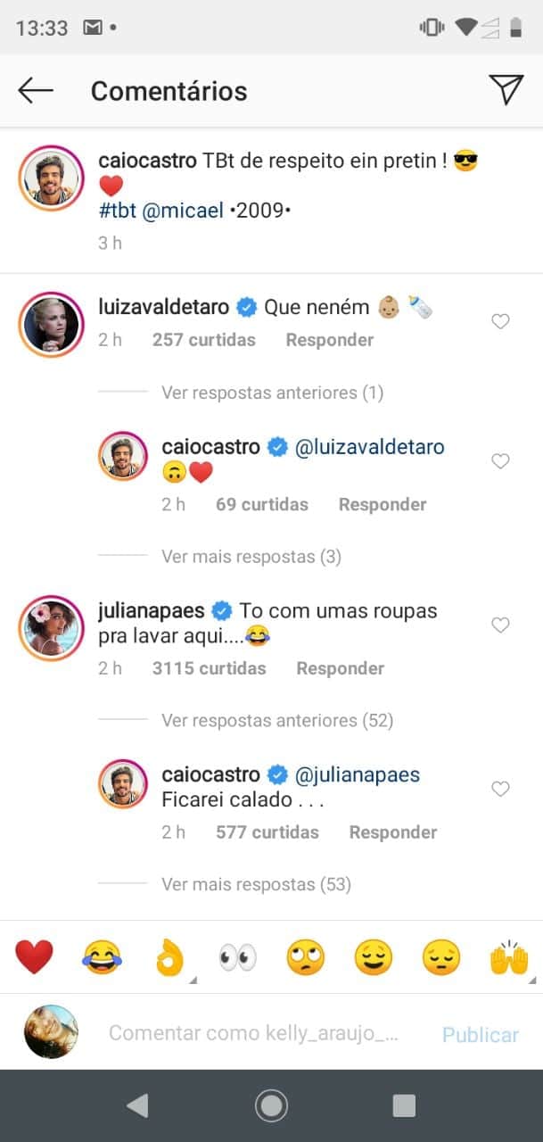 Juliana Paes ousou e deixou Caio Castro constrangido (Foto: Reprodução/Instagram) Juliana Paes ousou e deixou Caio Castro constrangido (Foto: Reprodução/Instagram)