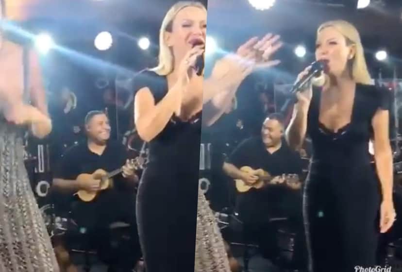 Eliana subiu no palco do aniversário de Luciana Cardoso, esposa de Faustão e cantou a música: "Vai tomar no c%" Eliana subiu no palco do aniversário de Luciana Cardoso, esposa de Faustão e cantou a música: "Vai tomar no c%"