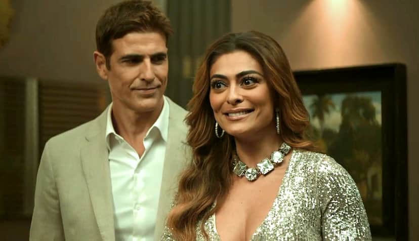 Régis (Reynaldo Gianecchini) e Maria da Paz (Juliana Paes) em A Dona do Pedaço da Globo Régis (Reynaldo Gianecchini) e Maria da Paz (Juliana Paes) em A Dona do Pedaço da Globo