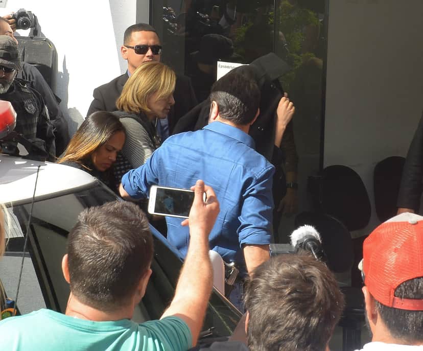 Najila Trindade chega a delegacia em São Paulo para prestar depoimento no caso que investiga suposta agressão e estupro do jogador Neymar (Foto: AgNews) Najila Trindade chega a delegacia em São Paulo para prestar depoimento no caso que investiga suposta agressão e estupro do jogador Neymar (Foto: AgNews)