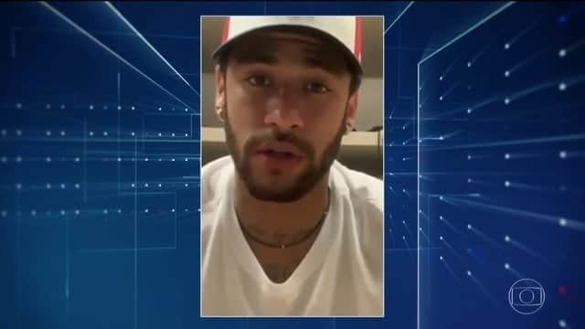 Neymar tem conversas divulgadas no Jornal Nacional (Foto: Reprodução) Neymar tem conversas divulgadas no Jornal Nacional (Foto: Reprodução)