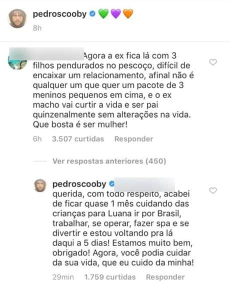 Pedro Scooby rebate seguidora sobre Luana Piovani após assumir namoro com Anitta (Foto: Divulgação) Pedro Scooby rebate seguidora sobre Luana Piovani após assumir namoro com Anitta (Foto: Divulgação)
