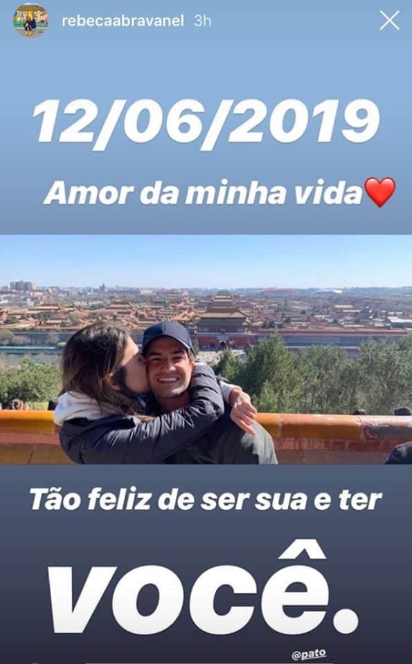 Rebeca Abravanel, filha de Silvio Santos, usa seu Instagram para se declarar à Alexandre Pato no Dia dos Namorados (Imagem: Instagram) Rebeca Abravanel, filha de Silvio Santos, usa seu Instagram para se declarar à Alexandre Pato no Dia dos Namorados (Imagem: Instagram)