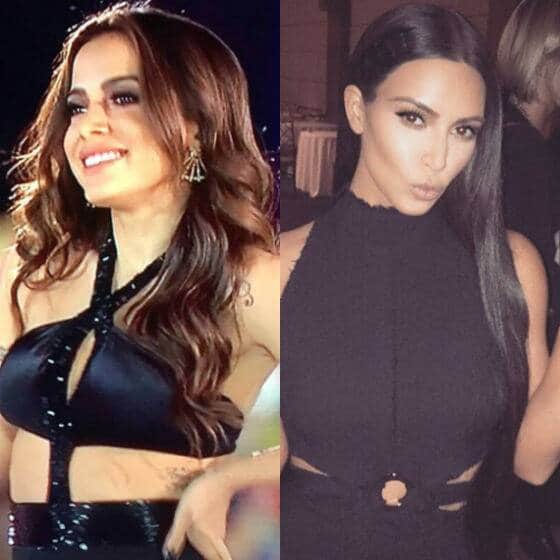Anitta e Kim Kardashian (Foto: Reprodução) Anitta e Kim Kardashian (Foto: Reprodução)