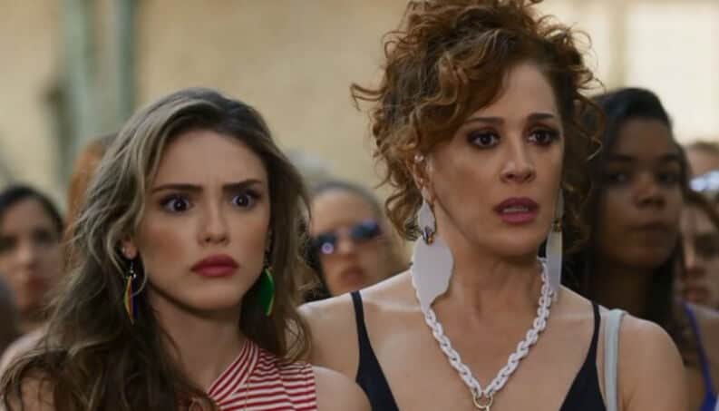 Manuzita e Lidiane em cena de Verão 90 da Globo Manuzita e Lidiane em cena de Verão 90 da Globo