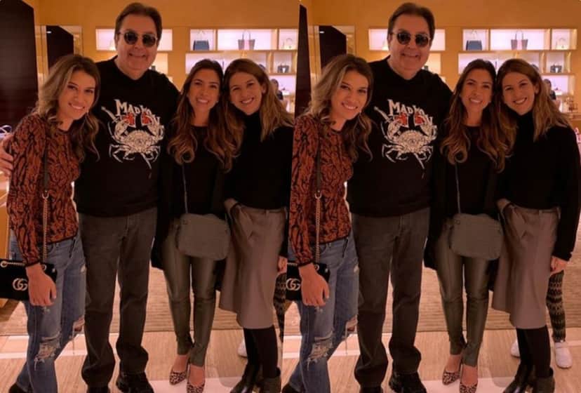 Filhas de Silvio Santos posaram com Faustão e detalhes sobrenatural na foto chamou a atenção Filhas de Silvio Santos posaram com Faustão e detalhes sobrenatural na foto chamou a atenção