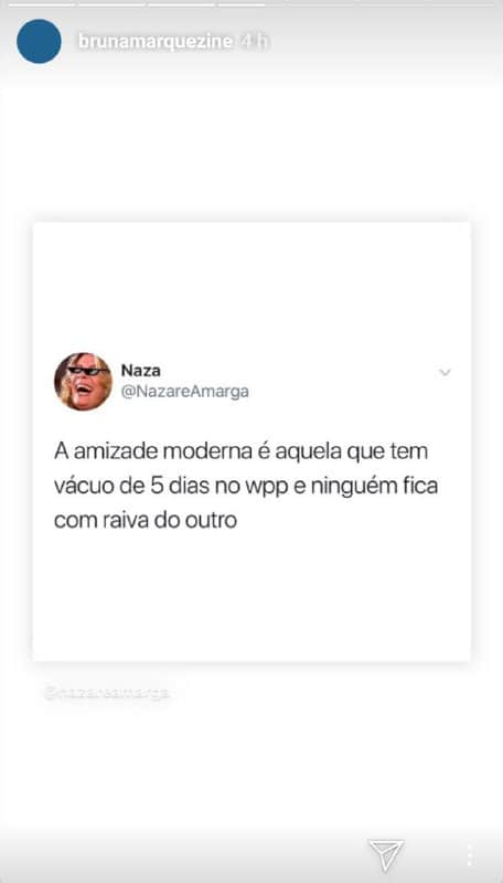 Bruna Marquezine usou as redes sociais mandar um recado especial Bruna Marquezine usou as redes sociais mandar um recado especial
