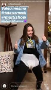 Larissa Manoela recebeu fraldas de presente e gravidez foi anunciada (Foto: Reprodução/ Instagram) Larissa Manoela recebeu fraldas de presente e gravidez foi anunciada (Foto: Reprodução/ Instagram)