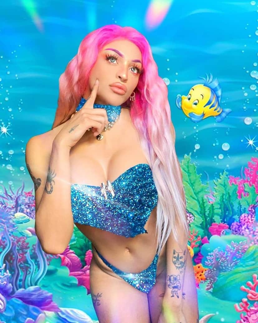 Pabllo Vittar de Ariel, a sereia (Foto: Reprodução) Pabllo Vittar de Ariel, a sereia (Foto: Reprodução)