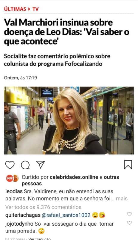 Val Marchiori foi ameaçada por Jojo Todynho Val Marchiori foi ameaçada por Jojo Todynho