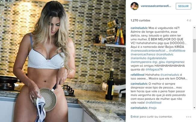 Carine Ludvic surtou com modelo por ciúme de Henrique Fogaça no passado (Foto: Reprodução/Instagram) Carine Ludvic surtou com modelo por ciúme de Henrique Fogaça no passado (Foto: Reprodução/Instagram)