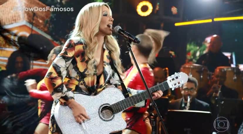 Danielle Winits não foi tão bem em sua imitação de Claudia Leitte no Show dos Famosos (Foto: Reprodução) Danielle Winits não foi tão bem em sua imitação de Claudia Leitte no Show dos Famosos (Foto: Reprodução)