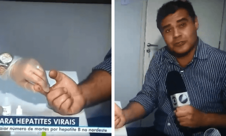 Repórter chora durante reportagem e vira piada na web (Foto: Reprodução/TV Bahia) Repórter chora durante reportagem e vira piada na web (Foto: Reprodução/TV Bahia)