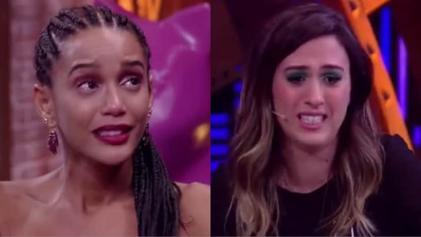 A apresentadora Tatá Werneck vai aos prantos durante entrevista com a atriz da Globo, Taís Araújo (Montagem: TV Foco) A apresentadora Tatá Werneck vai aos prantos durante entrevista com a atriz da Globo, Taís Araújo (Montagem: TV Foco)