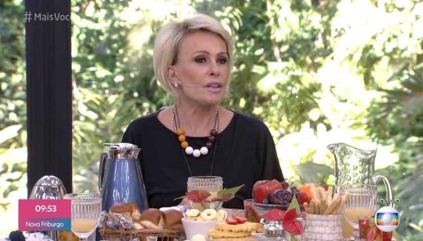 Ana Maria Braga no Mais Você recebeu Reynaldo Gianecchini de A Dona do Pedaço (Foto: Reprodução)