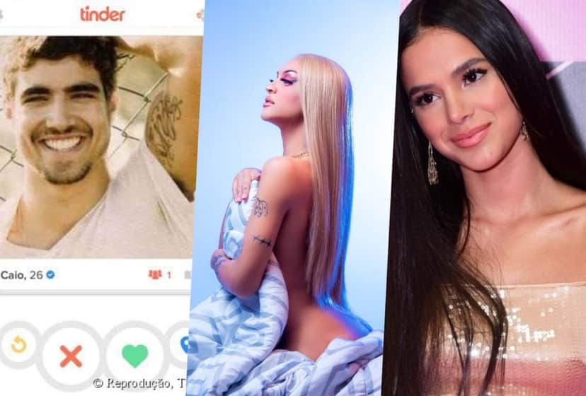 Caio Castro, Pabllo Vittar e Bruna Marquezine seriam alguns dos famosos que usam aplicativo de encontros (Foto montagem: TV Foco) Caio Castro, Pabllo Vittar e Bruna Marquezine seriam alguns dos famosos que usam aplicativo de encontros (Foto montagem: TV Foco)