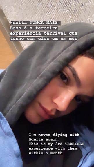 Bruna Marquezine entra em desespero e sofre com companhia aérea Bruna Marquezine entra em desespero e sofre com companhia aérea