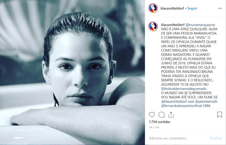 Diretor do longa rasgou elogios à Bruna Marquezine. (Foto: Reprodução/Instagram) Diretor do longa rasgou elogios à Bruna Marquezine. (Foto: Reprodução/Instagram)