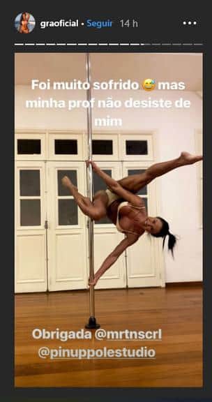 Gracyanne Barbosa mostrou o corpo enquanto praticava pole dance (Foto: Reprodução/ Instagram) Gracyanne Barbosa mostrou o corpo enquanto praticava pole dance (Foto: Reprodução/ Instagram)