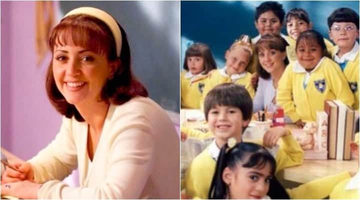 Andrea Legarreta no remake de Carrossel. (Foto: Montagem/Reprodução) Andrea Legarreta no remake de Carrossel. (Foto: Montagem/Reprodução)