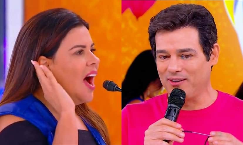 Mara Maravilha e Celso Portiolli se desentenderam no SBT (Foto: Reprodução/ Montagem) Mara Maravilha e Celso Portiolli se desentenderam no SBT (Foto: Reprodução/ Montagem)