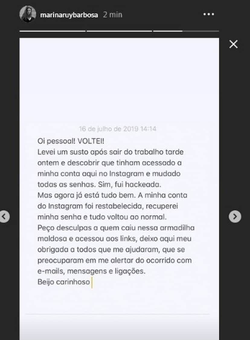 Marina Ruy Barbosa é vítima de criminosos, fica exposta ao perigo e desabafa na internet Marina Ruy Barbosa é vítima de criminosos, fica exposta ao perigo e desabafa na internet