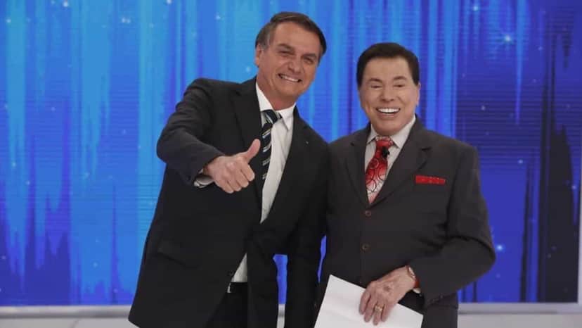 Bolsonaro foi no programa de Silvio Santos no SBT Foto: Reprodução Bolsonaro foi no programa de Silvio Santos no SBT Foto: Reprodução