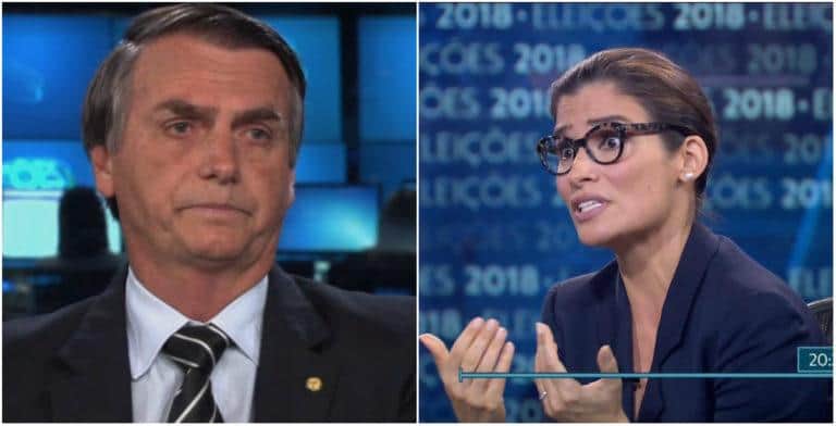 Renata Vasconcellos, Jair Bolsonaro, Jornal Nacional Renata Vasconcellos, Jair Bolsonaro, Jornal Nacional