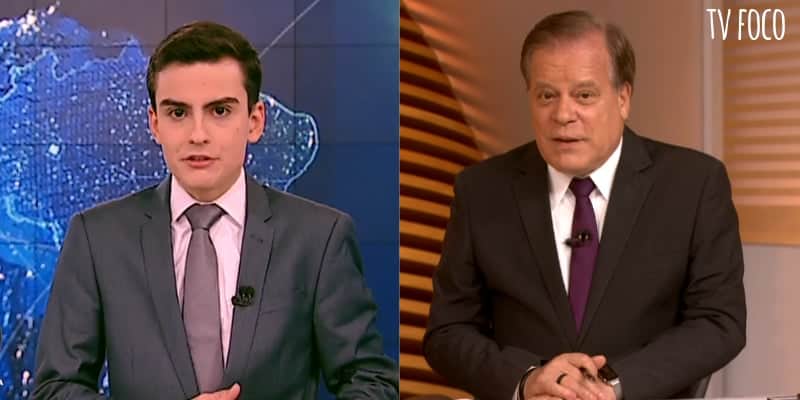 Dudu Camargo do SBT e Chico Pinheiro da Globo disputam com a Record (Foto: Montagem/TV Foco) Dudu Camargo do SBT e Chico Pinheiro da Globo disputam com a Record (Foto: Montagem/TV Foco)