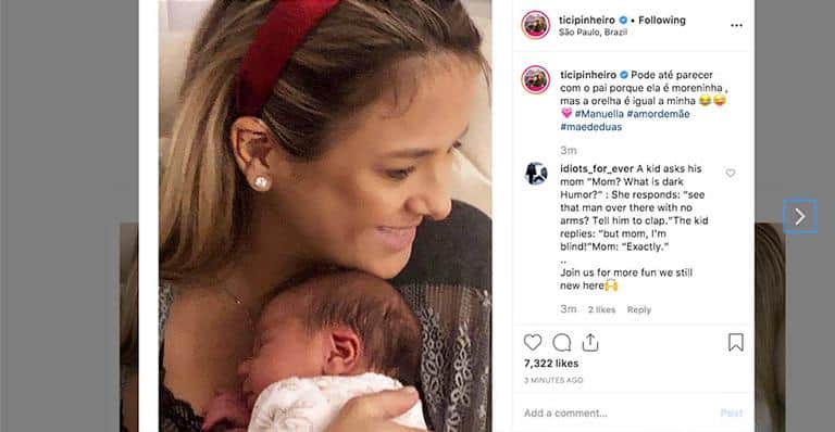 Ticiane Pinheiro mostrou para todos que não é só com o papai que Manuella parece (Foto: Reprodução) Ticiane Pinheiro mostrou para todos que não é só com o papai que Manuella parece (Foto: Reprodução)