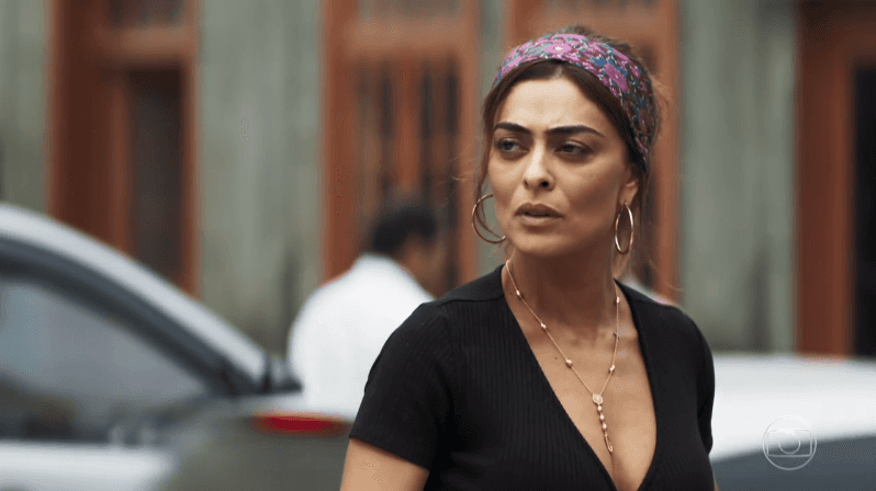 Maria da Paz (Juliana Paes) será ameaçada por Fabiana (Nathalia Dill) em A Dona do Pedaço (Foto: Reprodução/Globo) Maria da Paz (Juliana Paes) será ameaçada por Fabiana (Nathalia Dill) em A Dona do Pedaço (Foto: Reprodução/Globo)