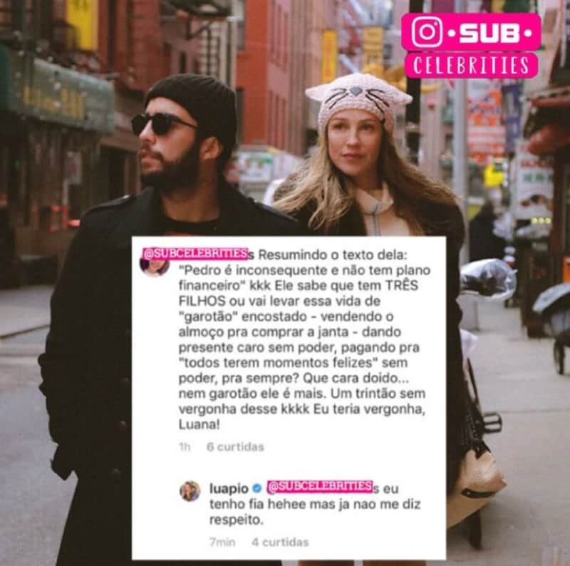 Luana Piovani voltou a atacar o romance de Pedro Scooby com Anitta Luana Piovani voltou a atacar o romance de Pedro Scooby com Anitta