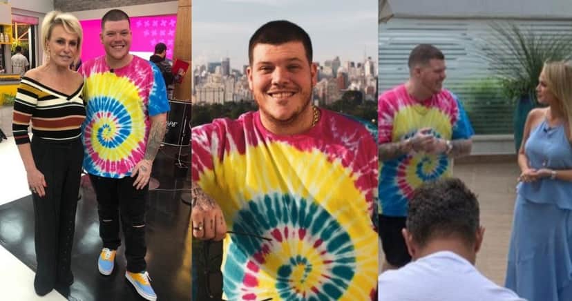 Ferrugem tem usado a mesma camiseta em diversos compromissos profissionais (Foto: Reprodução/Montagem) Ferrugem tem usado a mesma camiseta em diversos compromissos profissionais (Foto: Reprodução/Montagem)