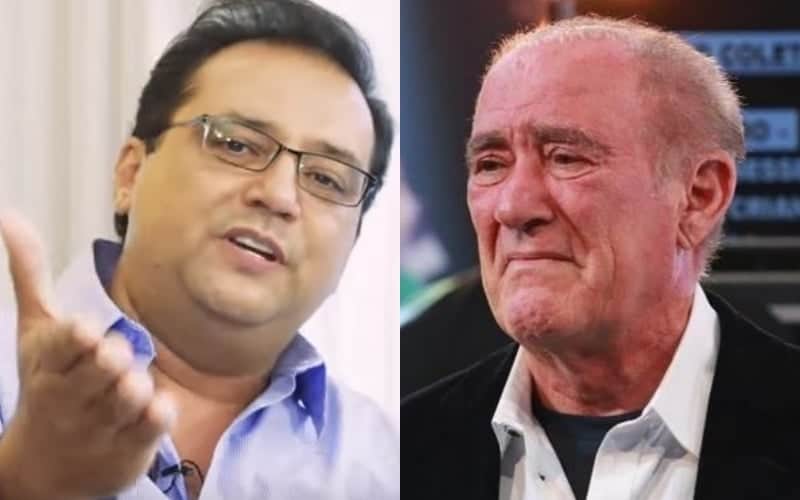 O apresentador da Record, Geraldo e o comediante da Globo, Renato Aragão (Foto: Montagem TV Foco) O apresentador da Record, Geraldo e o comediante da Globo, Renato Aragão (Foto: Montagem TV Foco)