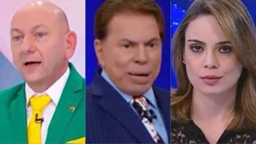 Luciano Hang , Silvio Santos e Raquel Sherazade (Montagem TV Foco) Luciano Hang , Silvio Santos e Raquel Sherazade (Montagem TV Foco)